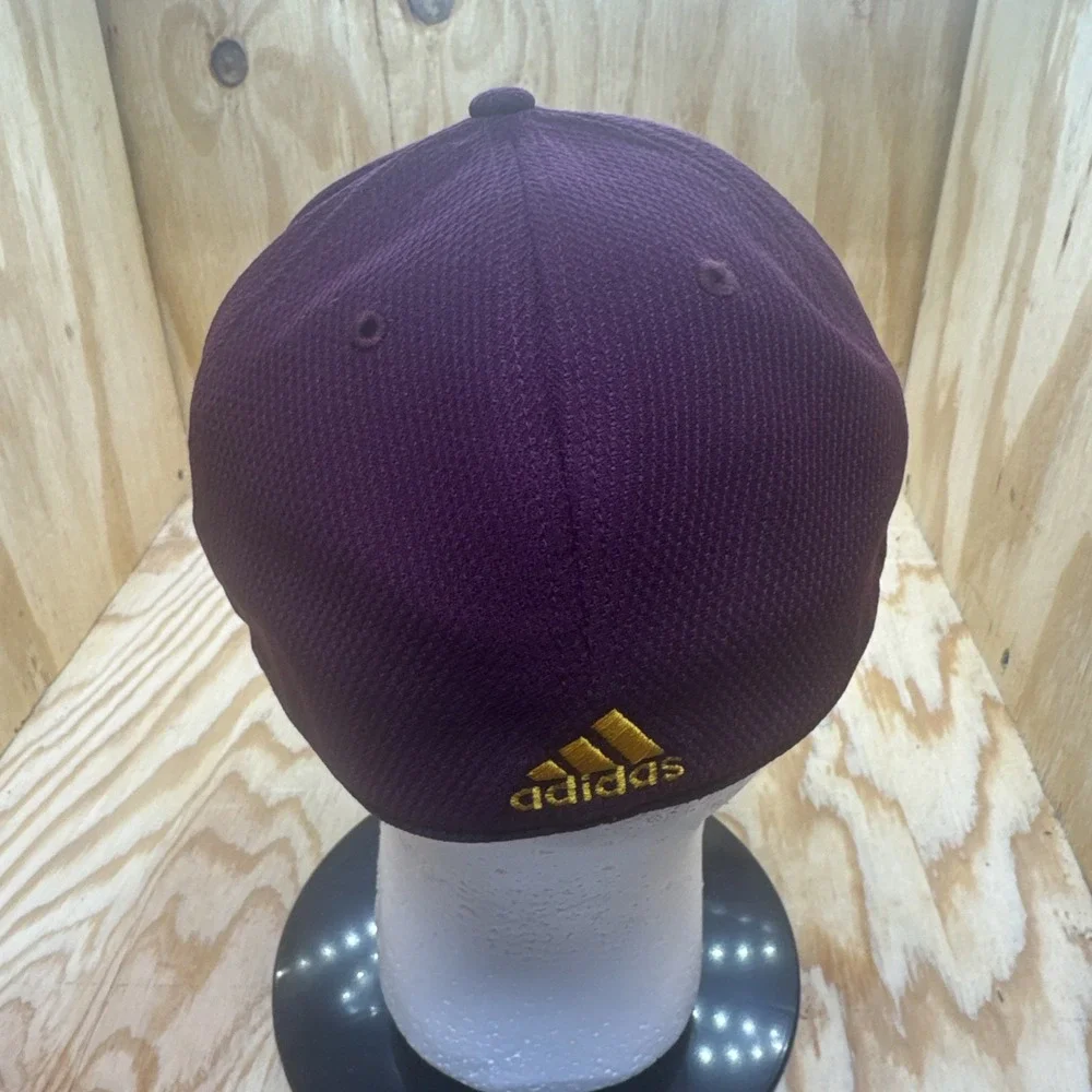 Arizona State Sun Devils Adidas Maroon Gold Hat A-Flex Fitted ASU Sample Cap S/M